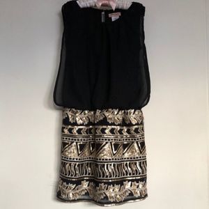 Nanette Lepore Black and Sequins Dress Size 7/8